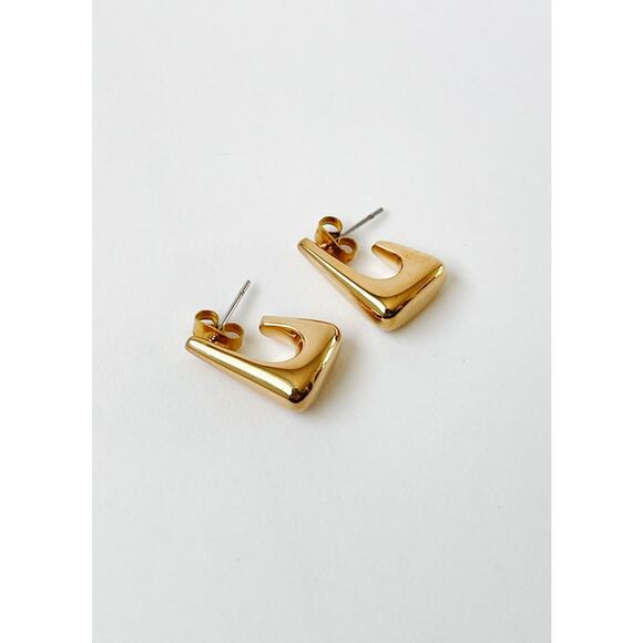 Soko Mini Mezi Boxed Hoop Earrings - One Size - Gold - Picture 3 of 6